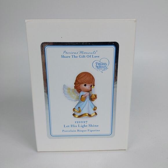 Angel Holding Candle - Precious Moments Figurine 121027- Let His Light Shine - Picture 1 of 2
